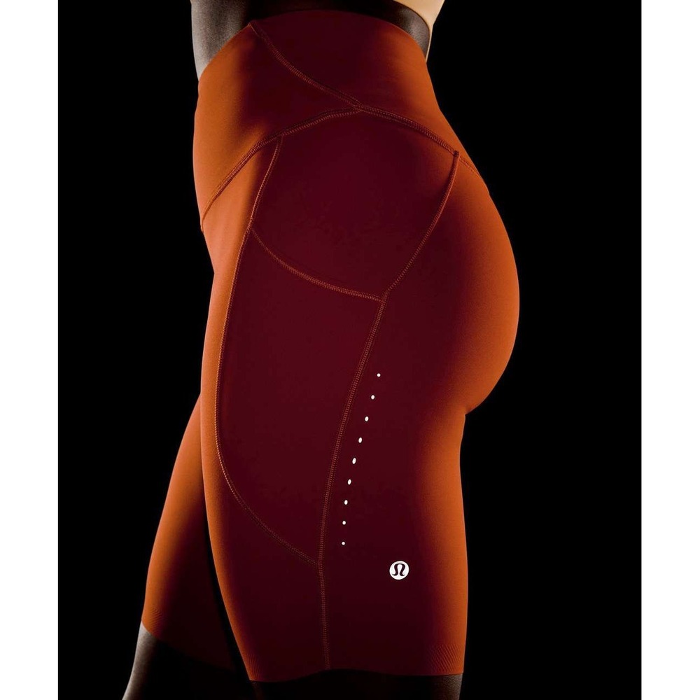 Lululemon SenseKnit High-Rise Running Shorts 10 Burnt Orange Size 20